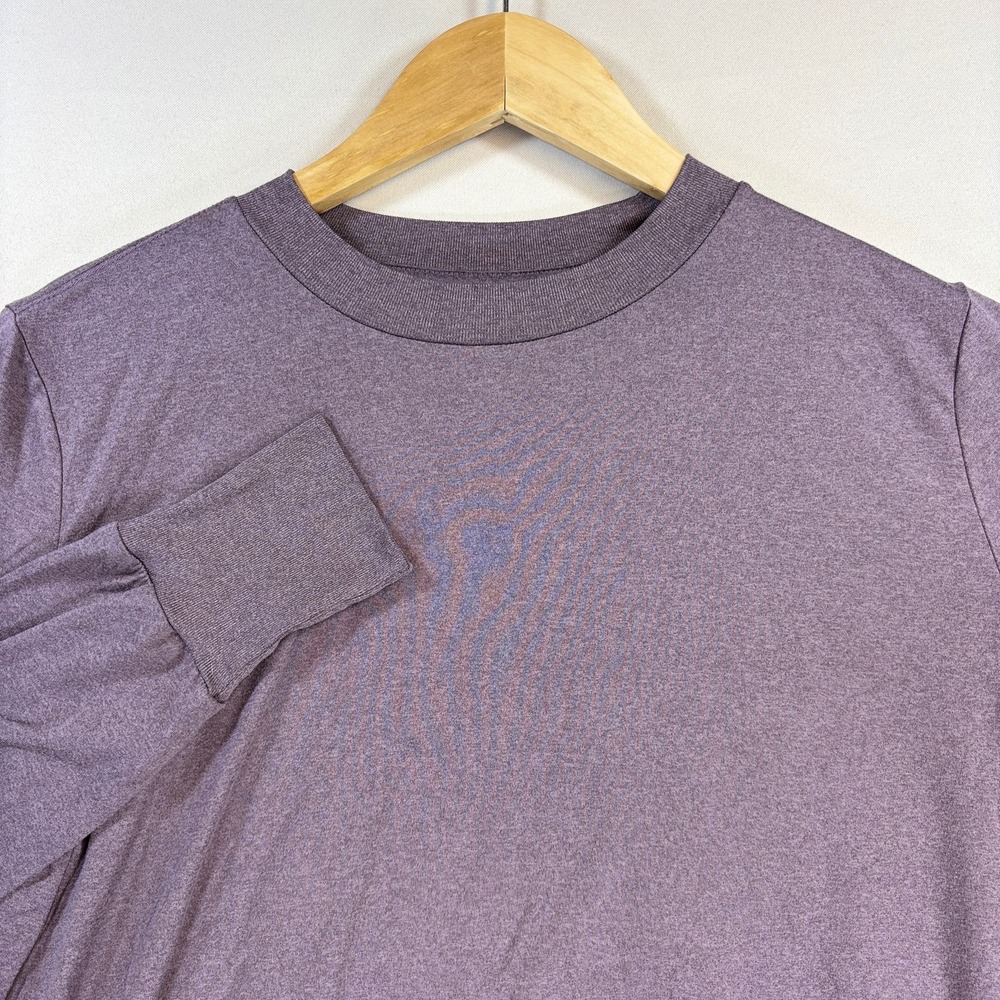 Vuori Long Sleeve Crew Neck Top Women's S Heather Purple Relaxed Athleisure Soft